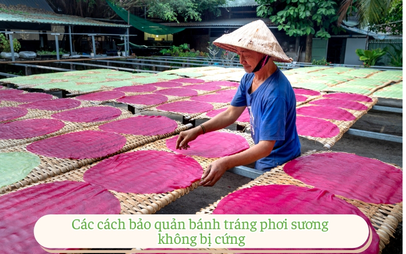 Các cách bảo quản bánh tráng phơi sương không bị cứng