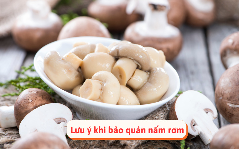 Lưu ý khi bảo quản nấm rơm