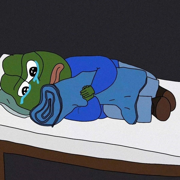 meme frog sad​ 4