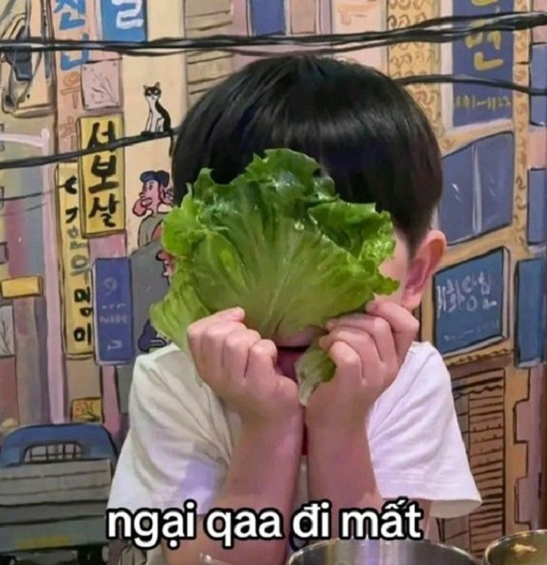 ngại ngùng meme chữ 1