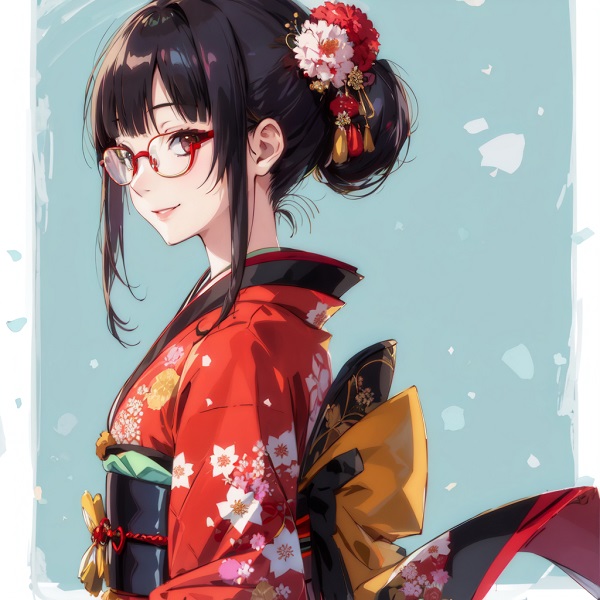 girl anime kimono​